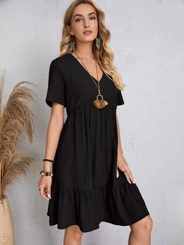 Vestido Casual Soltinho Midi